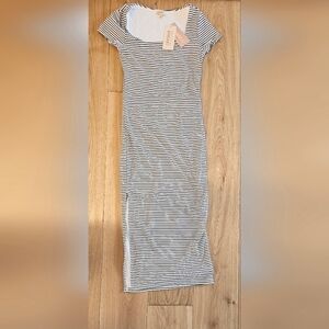 Justify Contour Collection Striped Midi Bodycon Dress – Size M in Juniors